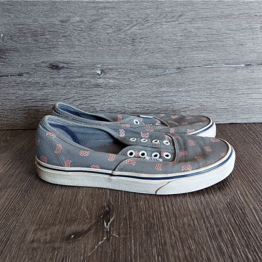Vans MLB Boston Red Sox Sneakers Skate Shoes Mens 6 Womens 7.5